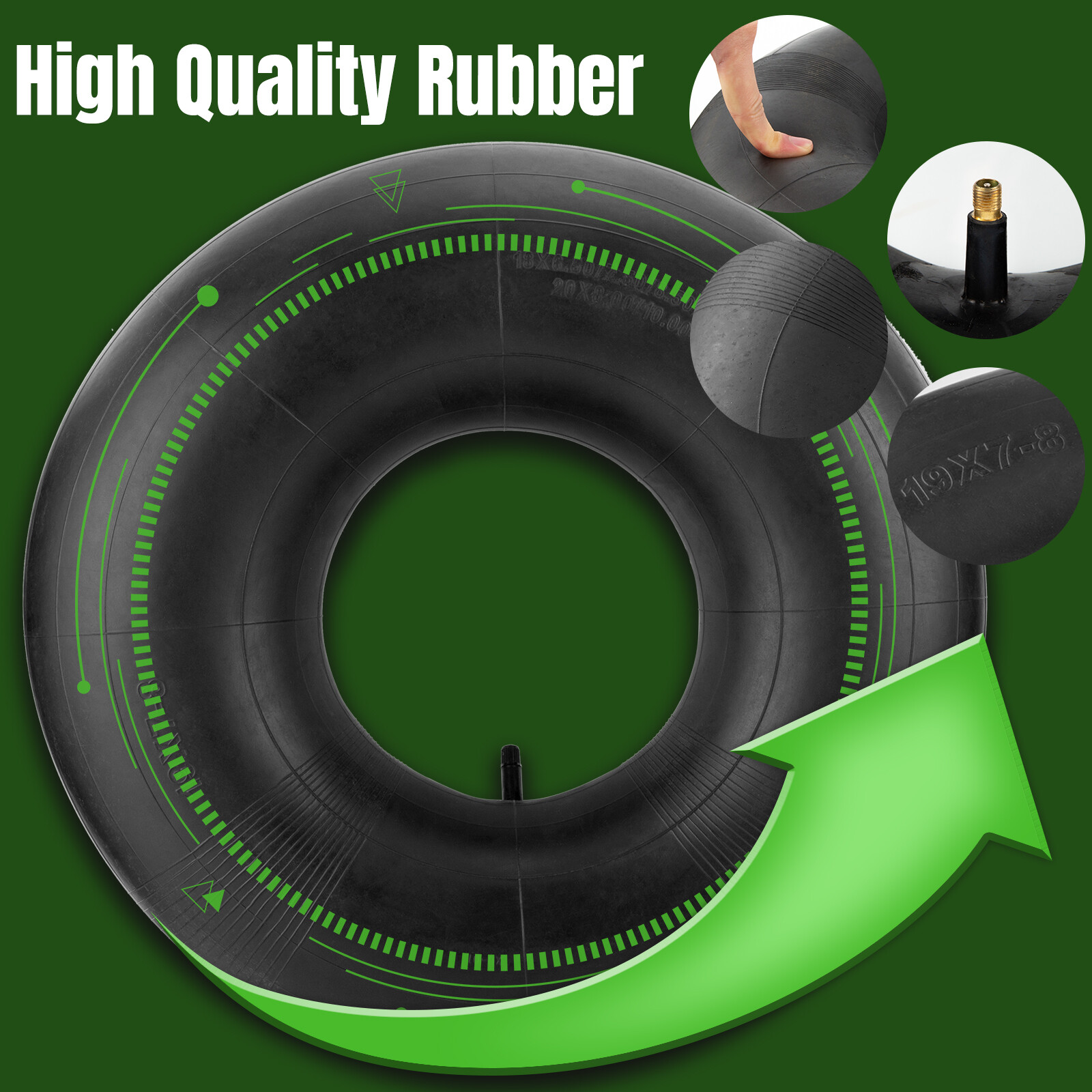 Rasentraktor Schlauch 20x8.00-8 TR 13 - Oregon Ersatzschlauch Mit Geradem Ventil