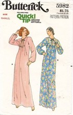 1970's VTG Butterick Misses' Caftan Pattern 5982 Size Small UNCUT
