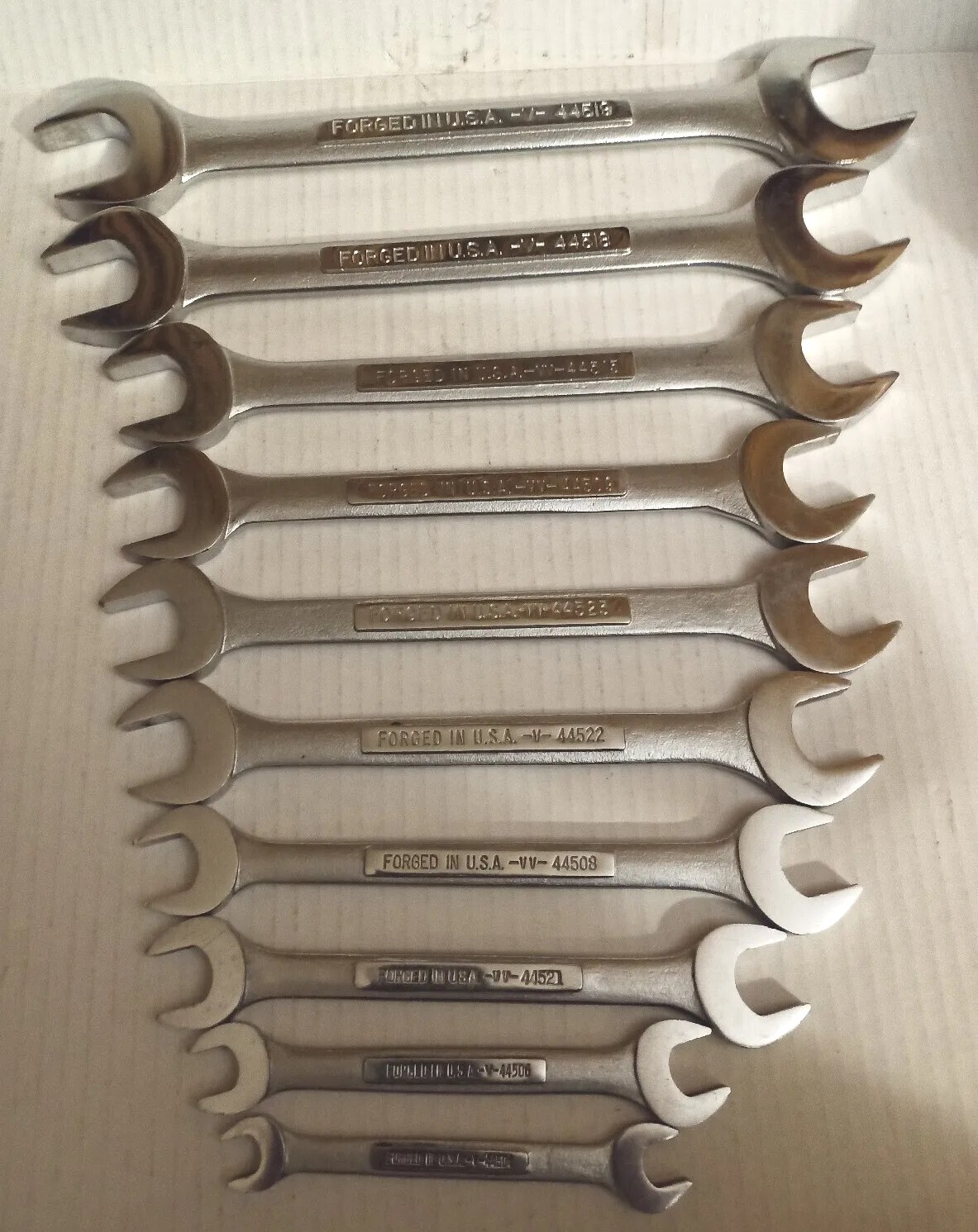 Craftsman USA VVV Series 10pc Large Metric Open End Wrench set 1032mm