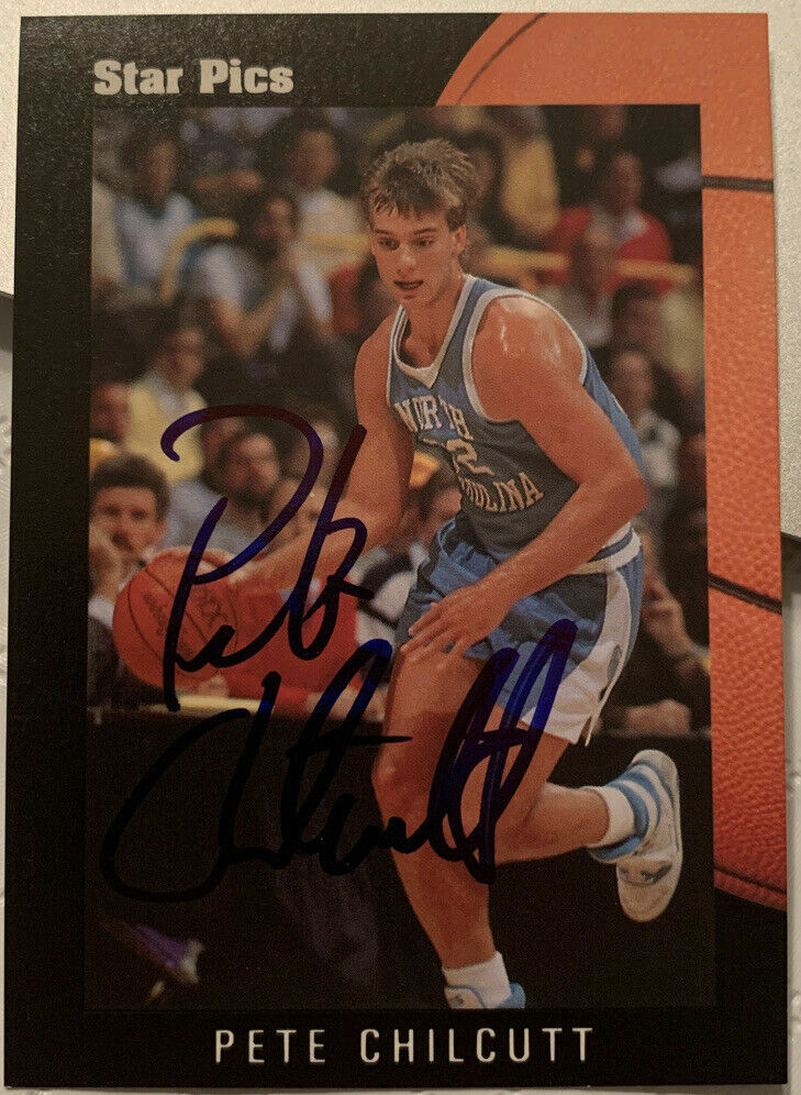 Pete Chilcutt UNC North Carolina Basketball Star Pics Autograph Rookie Card 1991