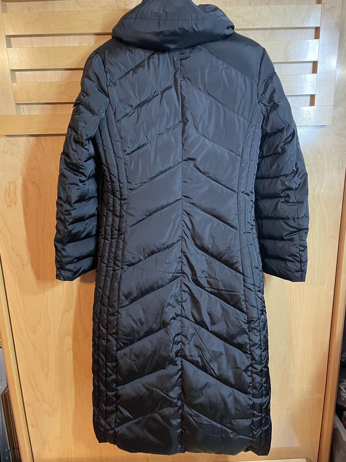 Black Rivet Women’s Long Puffer Parka Coat Jacket Sz … Gem