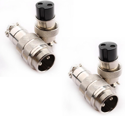 2 Paar GX20 Luftfahrtstecker, 2Pin Panel Metal Mounting Aviation Plug,Gx20 Aviat