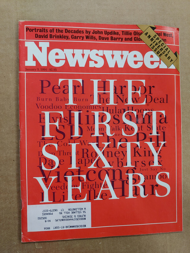 NEWSWEEK January 3 1994 60 Year Anniversary M411 | eBay