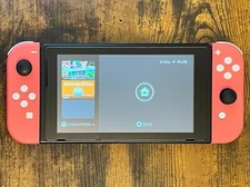 VERY GOOD Nintendo Switch (HAC-001-01) Matte White & Red Joy-Cons