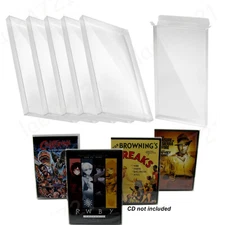 5x Clear Protective Box Protector Sleeve For DVD Standard Case (Size DV1) CD