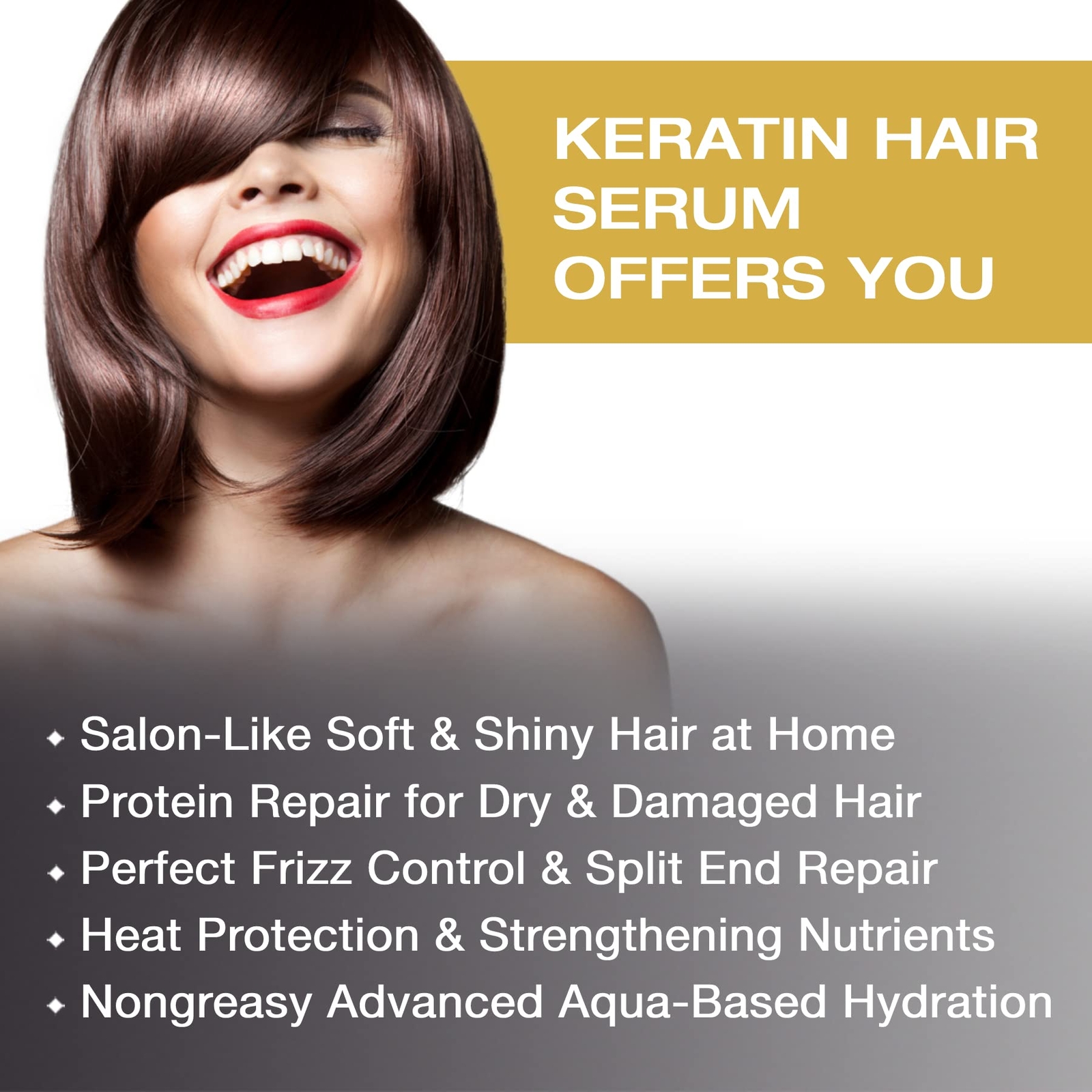 Keratin Styling Products Infused Protein Hair Serum Premium Luxury