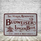 Budweiser Beer Vintage Style Tin Metal Bar Sign Poster Man Cave Collectible New