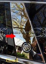 2007-2017 Buick Enclave Wcutout 2pc Pillar Post Cover Door Stainless No Logo
