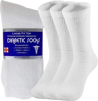 Wholesale Bulk Mens Diabetic Crew Socks Health Circulatory Size 9-11,10-13,13-15