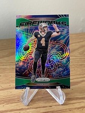 Derek Carr GREEN PRIZM Fireworks 2024 Panini Prizm Football NFL #11 Insert SP