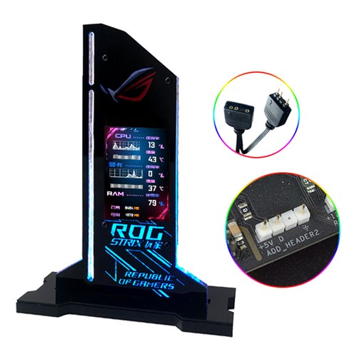 Support de carte vidéo graphique support VGA 2,4 pouces LCD RGB GPU CPU moniteur RAM AIDA64 - Photo 9/17