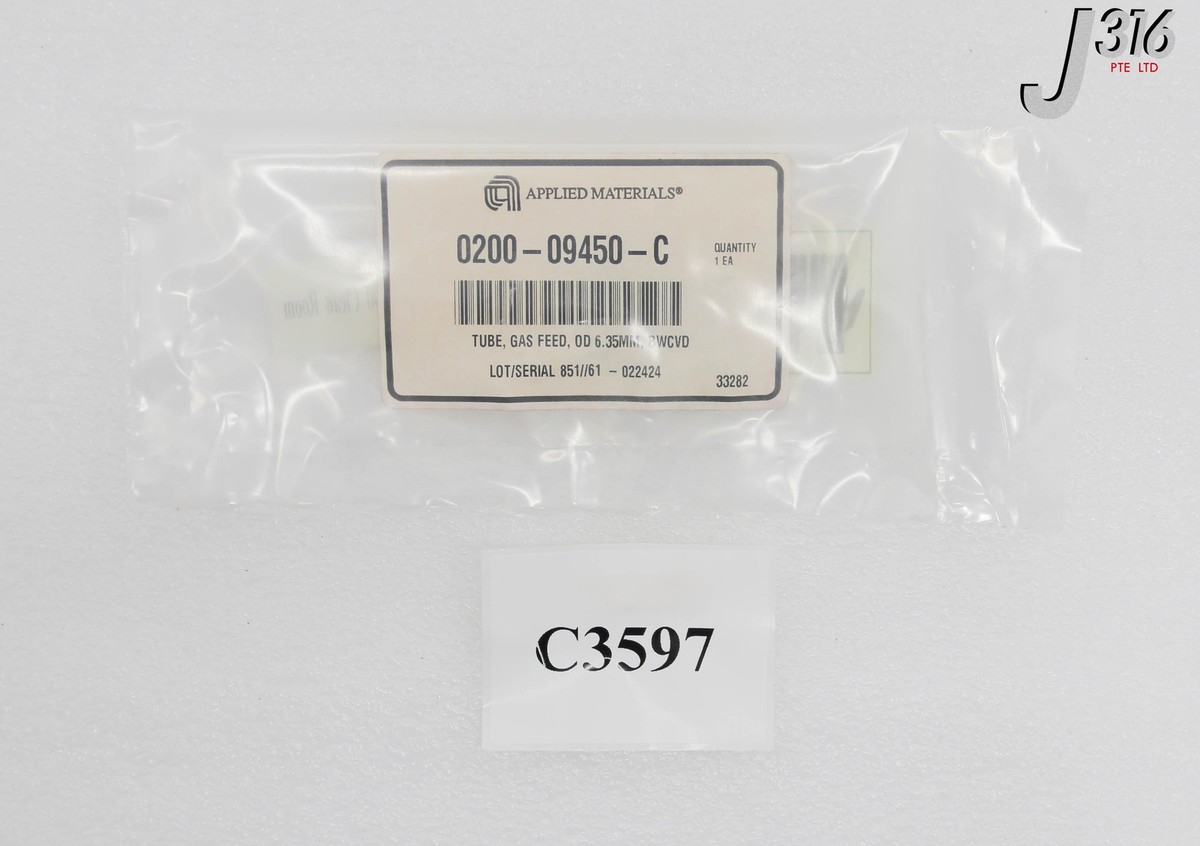 C3597 APPLIED MATERIALS TUBE, GAS FEED, OD 6.35MM, BWCVD (NEW