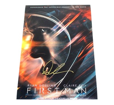 DIRECTOR DAMIEN CHAZELLE SIGNED 'FIRST MAN' 12x18 OFFICIAL ...