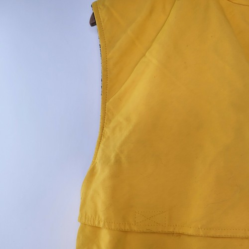 Vintage Port Authority Men Size S Reversible Yellow/ Blue Zip Up Vest - Picture 11 of 12