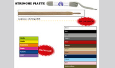 STRINGHE PIATTE-  Lacci da Scarpe - accessori calzature - vari colori e misure -