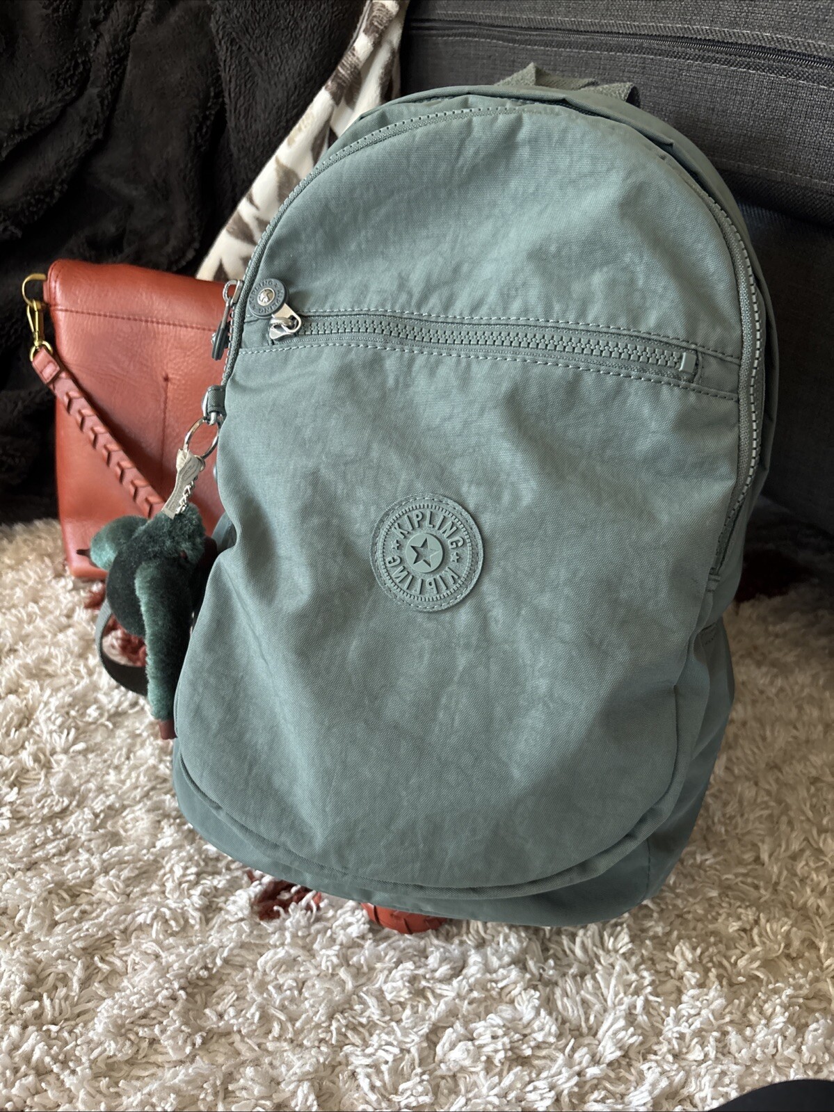 Kipling Mini Backpack Monkey Key Chain Color Teal - image 4