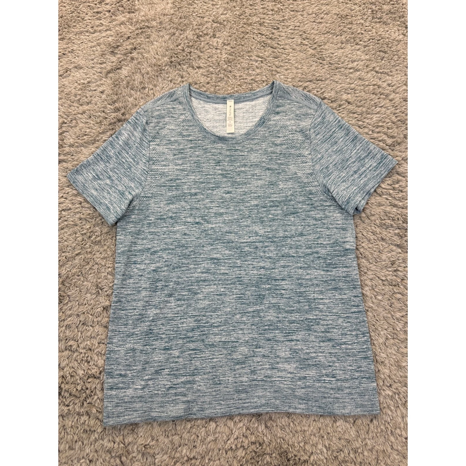 athleta in motion heather performance yoga seamless shirt