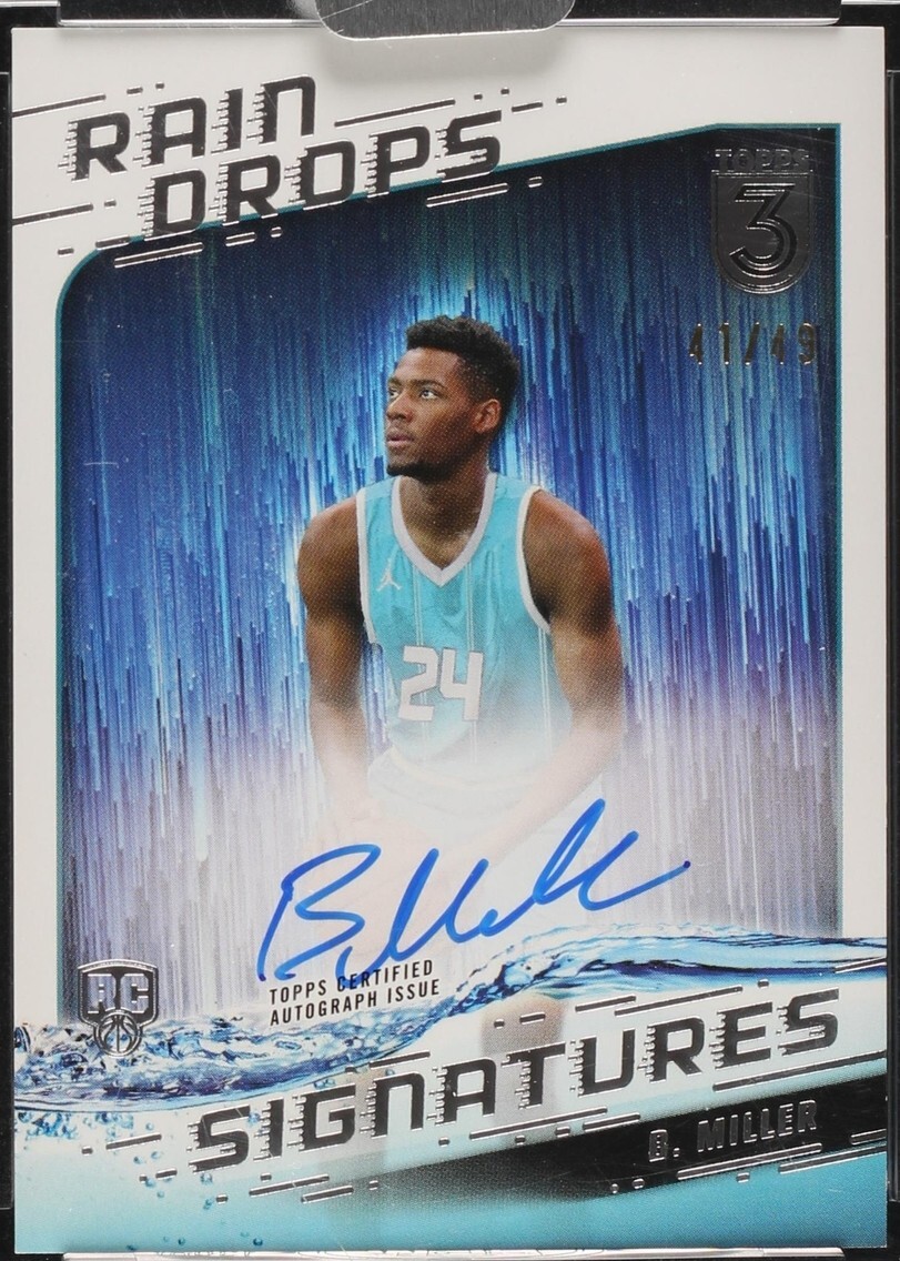 2023-24 Topps Three - Rain Drops Signatures Brandon Miller #RS-BM /49 ...