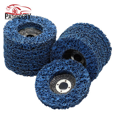 10 PCS Blue 4'' x 5/8'' Easy Strip Discs Remove Paint Rust & Clean US