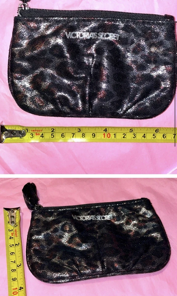 Victoria’s Secret VS Bolsa de Cosméticos Bolsa Monedero Estampado de Leopardo Suavemente Preciado Foto 3 de 4