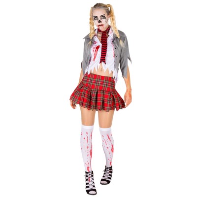 Costume Zombie Sexy Studentessa Carnevale Halloween Vestito Horror Adulti Abito Ebay