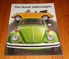 Catalogo brochure vendita originale Volkswagen VW Maggiolino 1977 Cabrio Berlina