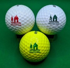 Lot of 3 Different Outback Country Club logo golf balls