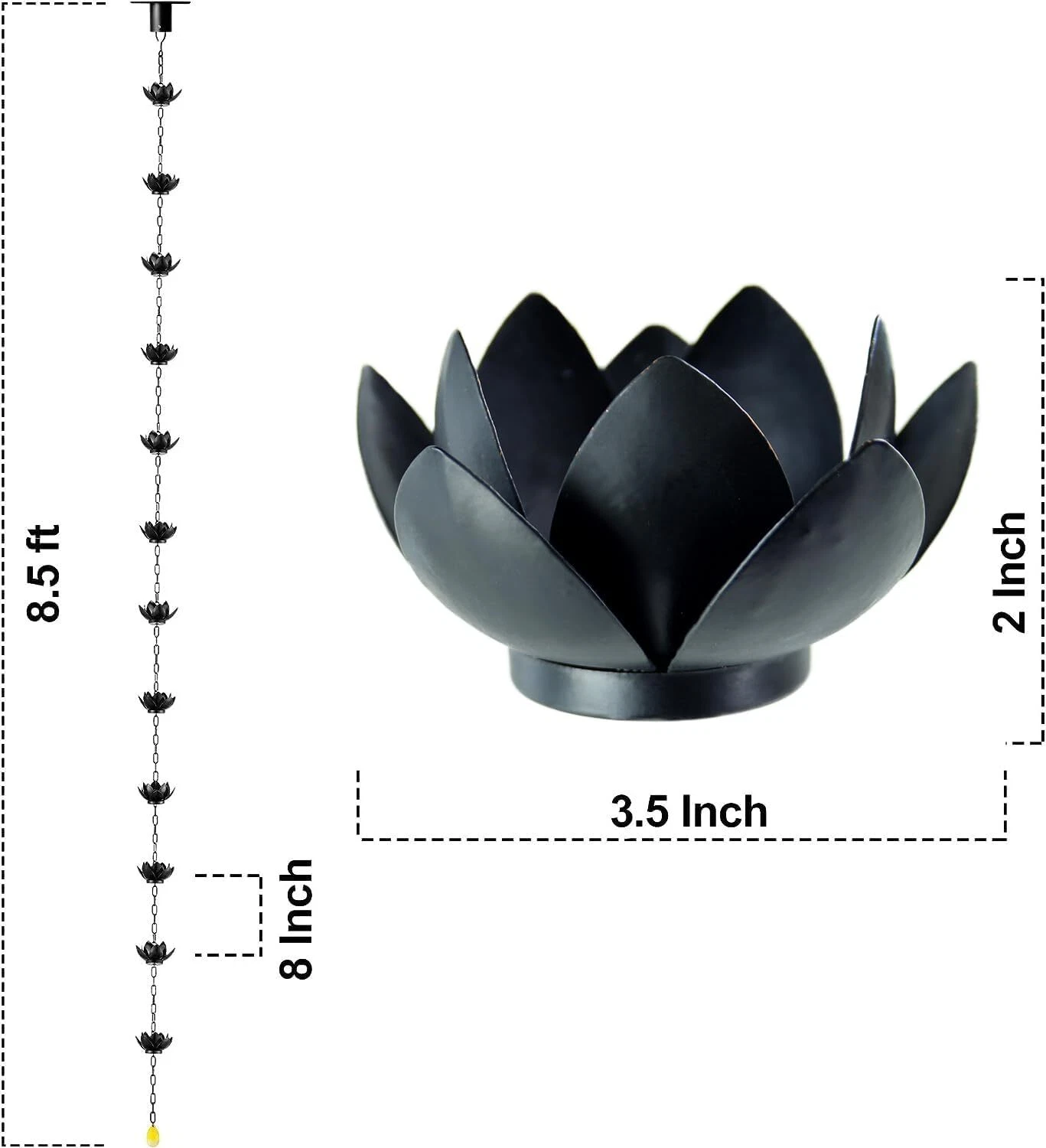 Lotus Rain Chain - Thumbnail 2