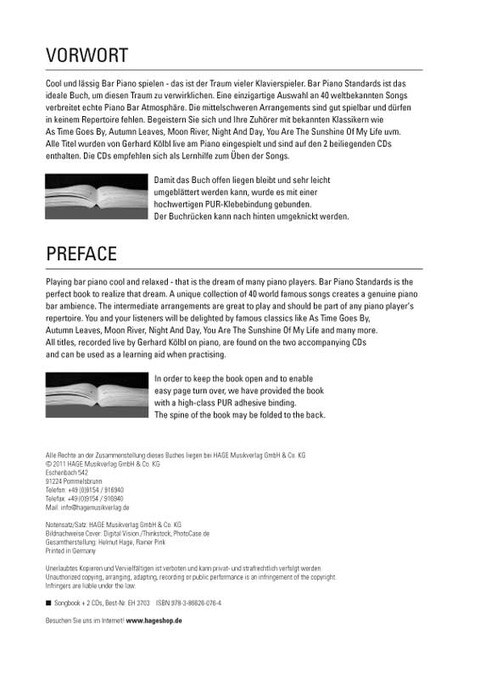 Thumbnail - Bar Piano Standards Mit 2 Cds Gerhard Kölbl