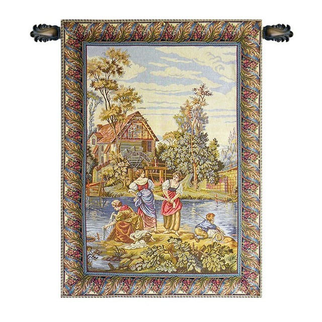 Washing by the Lake Vertical Italian Tapestry Wall Hanging eBay