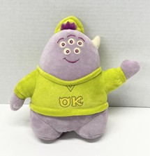 Disney Monsters U Scott 5 Eyes Purple Green 8" Plush OK Oozma Kappa