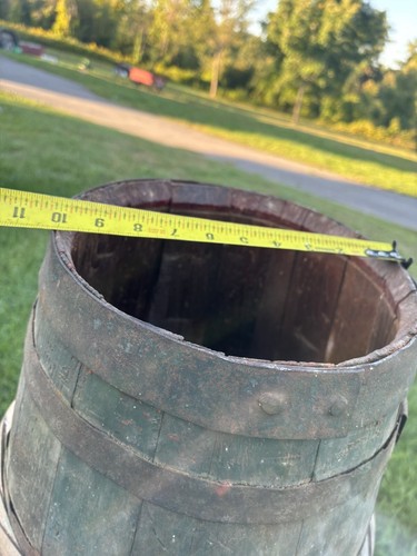 Vintage LARGE Hong Kong Soy Sauce Wood Barrel Keg 25 Inches Tall - Picture 10 of 13
