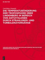 Die TemperaturäNderung Der TroposphäRe üBer Lindenberg Im Bereich Von Antizyklon