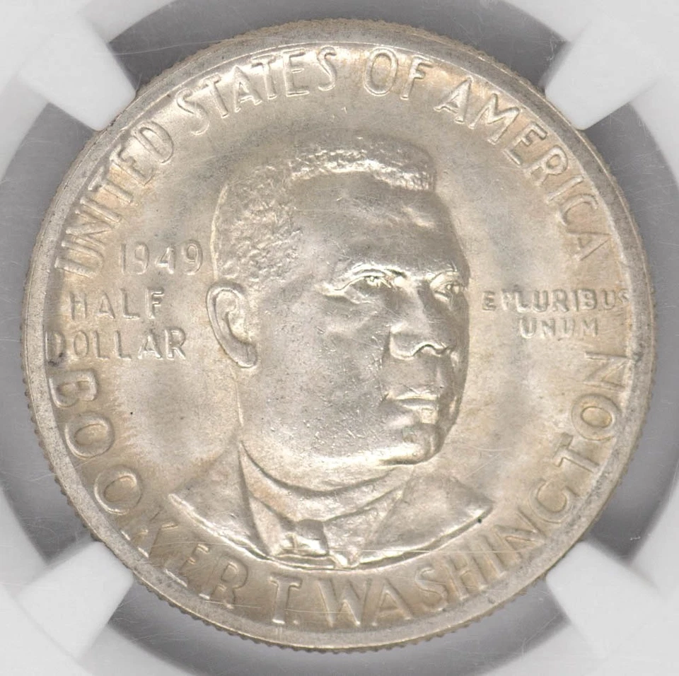 1949 Booker T Washington Half 50c MS67+ NGC 945753-30 - Image 3 of 4