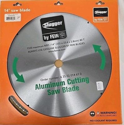 New in Pack Fein by Slugger Aluminum Cutting Saw Blade 14'' x 80 T TRSL A-1 #2