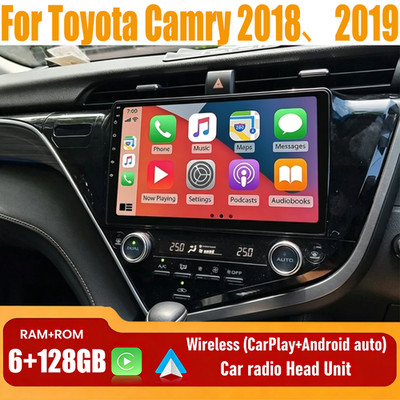 9'' Apple Carplay & Android Auto Head Unit Radio Kit For Toyota Camry 2018、2019