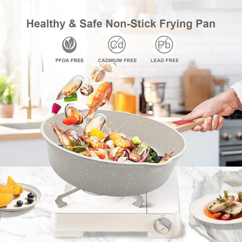 10 Pcs Pots and Pans Set Nonstick, Cast Aluminum Kitchen Cookware Set with Li... - Picture 2 of 7
