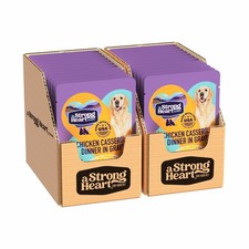 A Strong Heart Wet Dog Food Pouches, Chicken Casserole Dinner in Gravy, 3.5 o...