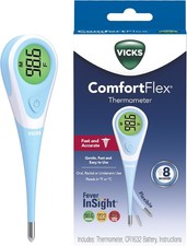 Vicks ComfortFlex Digital Thermometer: Accurate Color-Coded Reading in 8 Seconds