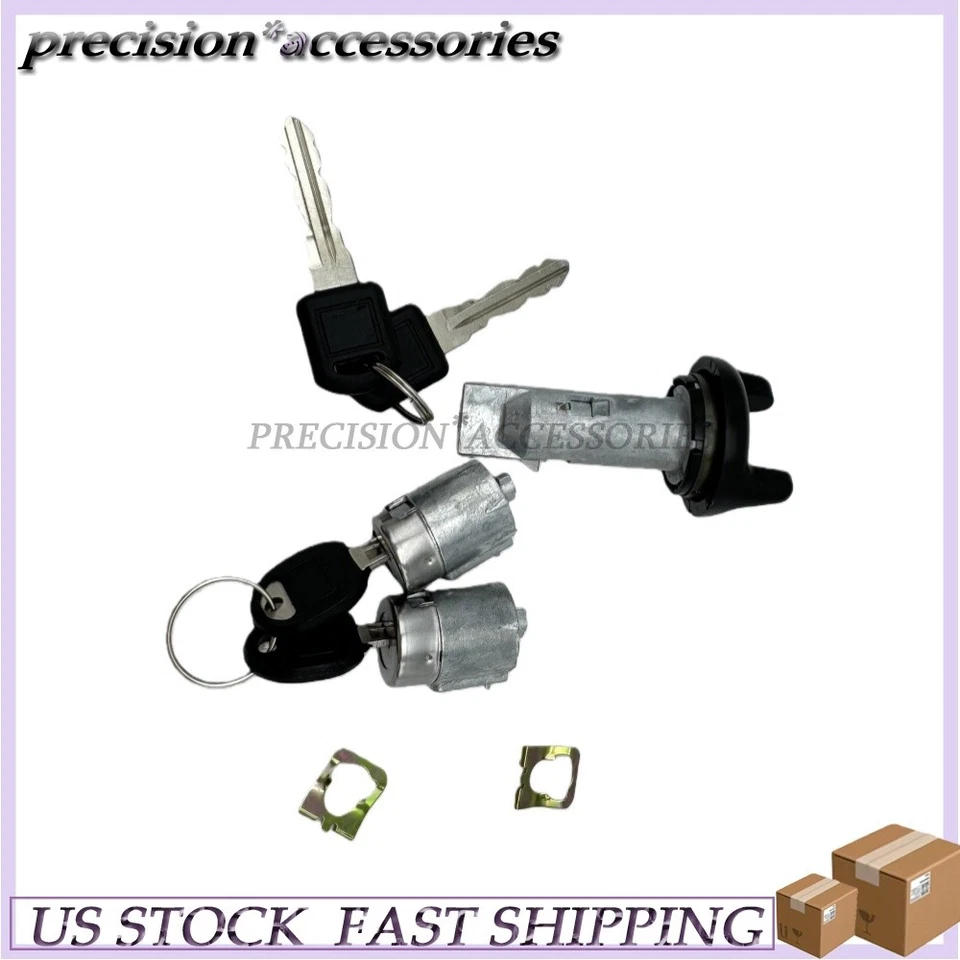 Juego de cilindros de encendido y bloqueo de puerta para Chevy K1500 1995-1997, K2500 Suburban Foto 3 de 4