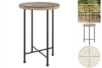Esstisch Ø55 Cm Hartglas Und Stahl Gartentisch
