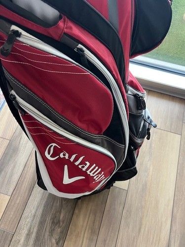 Callaway ORG 14 Red Black White Cart Bag 14 Way Dividers Club Strap Golf Bag - Picture 16 of 23