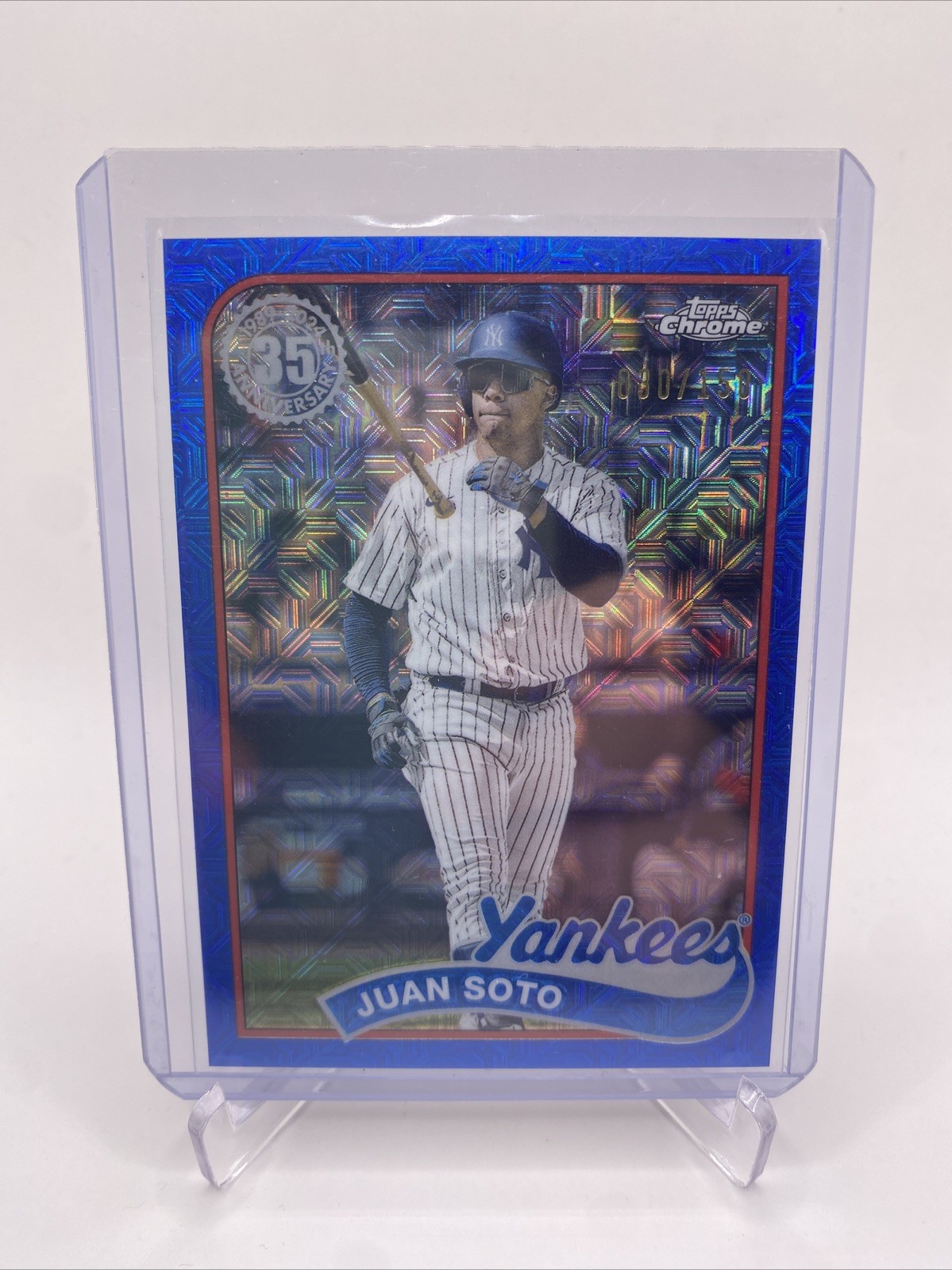 2024 Topps Series 2 Juan Soto Silver Pack Mojo Blue /150 #2T89C-48 Yankees