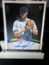 AARON ASHBY 2022 PANINI CHRONICLES STUDIO AUTO ROOKIE GOLD CARD #SBS-AA  /10. rookie card picture