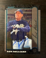 1999 Bowman Chrome #159 Ron Belliard Milwaukee Brewers Signed Card Autographed