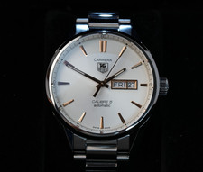 TAG Heuer Carrera Calibre 5 WAR201D Day Date Automatic White Dial 41mm Watch 12