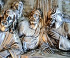 "The Last Supper" Spain W Latin Silver Plated Copper 3D 19"-12" Frame 24.75"xl8" — photo 5