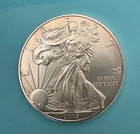 2015 American Eagle Silver Dollar  1 oz  .999 Silver Uncirculated (some toning)