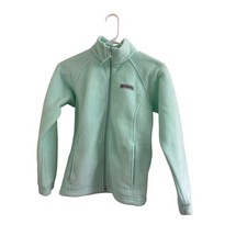 Columbia Fleece Jacket Mint Green Zip Up Sportswear Kids Size M 10-12 
