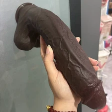 Liquid Silicone Realistic Huge Dildo Cock Thick Dong Suction Cup Women Sex Toys